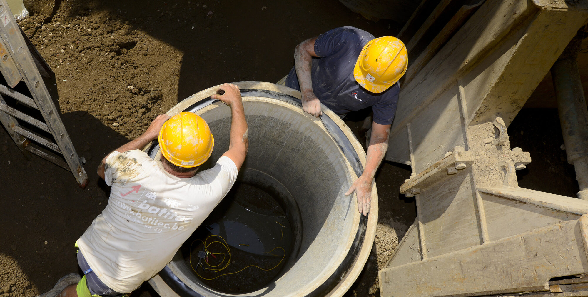 Batitec egout dalhem travailleurs