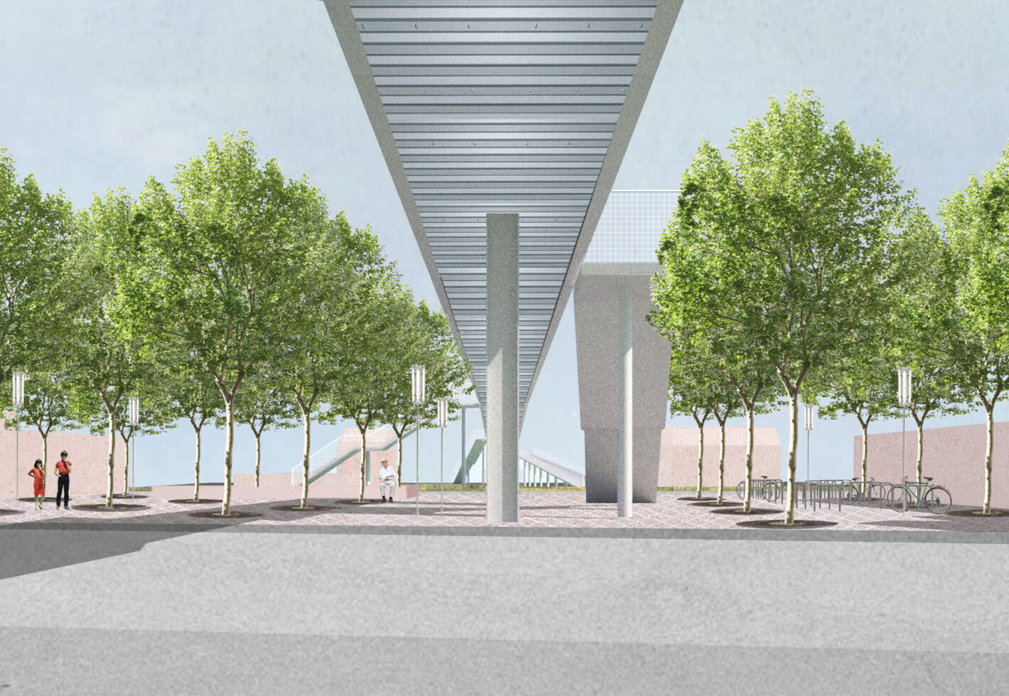 03 AP vue rue Nicolay luminaire mâts