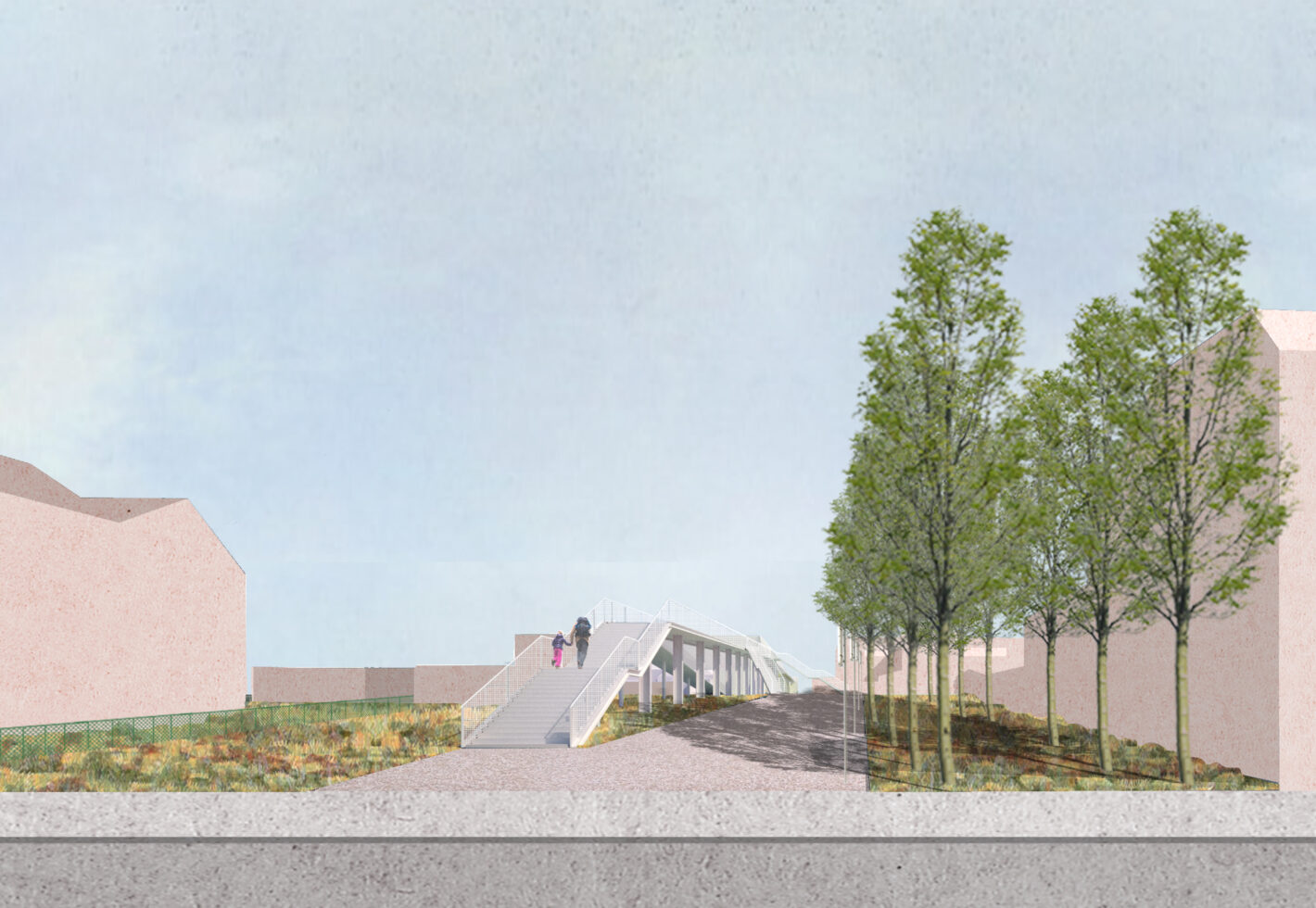 03 AP vue rue Trasenster luminaires mâts